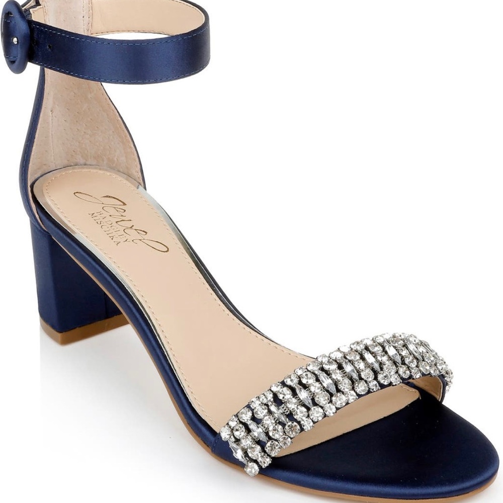 Jewel Badgley Mischa James Sandal, size 6 in Navy. - Picture 4 of 5